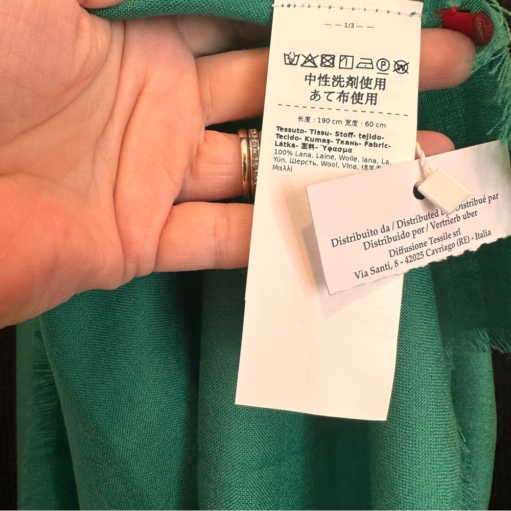 SOLD! Max&Co by Max Mara Label-cut 100% Wool Logo Scarf 🧣 Size: OS Fall/Winte - Picture 11 of 11